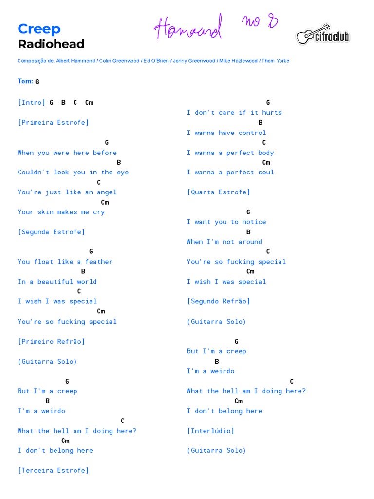 Creep PDF Songs Written Works
