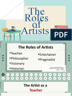 The Many Roles of Artists