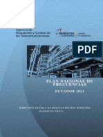 Plan Nacional de Frecuencias: ECUADOR 2021
