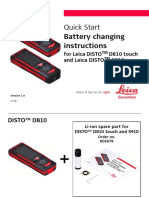 DISTO D810-S910 Battery Changing Instructions QuickStart v1.0.0 en