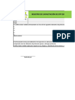 FORM - PLANESI - 013 - Registro de Capacitacion de EPP Especifico