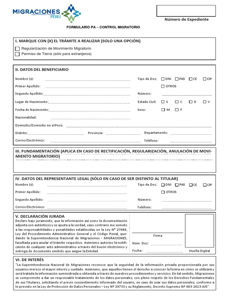 Control Migratorio PDF | PDF | Privacidad de la información | Gobierno