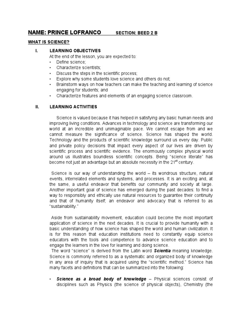 Sci 1 modules unit 1 what is science pdf science teaching method