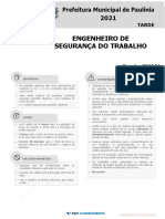 Engenheiro de Segurança do Trabalho prova objetiva