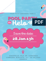 Pool Party convite Helo Rua Dr. Edmundo
