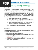 Assignment 5 - Capacity Planning