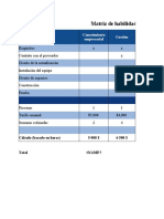 Matriz Habilidades gestión de proyectos