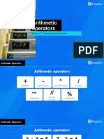 Part 2 Arithmetic Operators