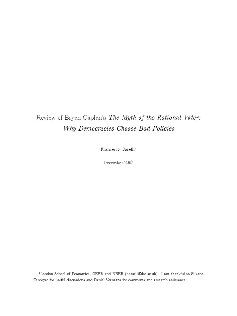 Caplan PDF Economics Democracy