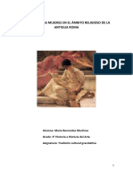 El Papel de Las Mujeres en El Ámbito Mitológico y Religioso de La Antigua Roma