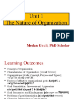 Unit 1 The Nature of Organizations