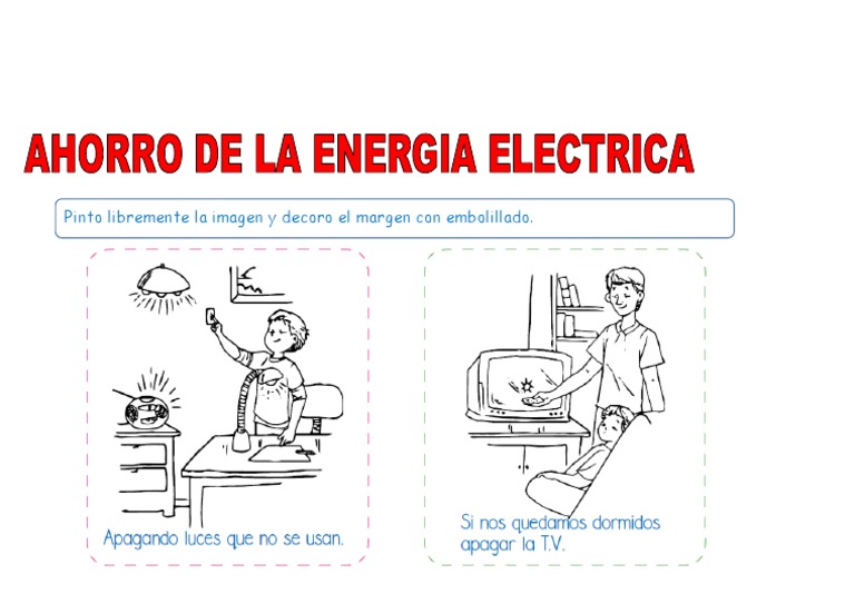 Ahorro de La Energia Electrica para Ninos de 3 Anos | PDF