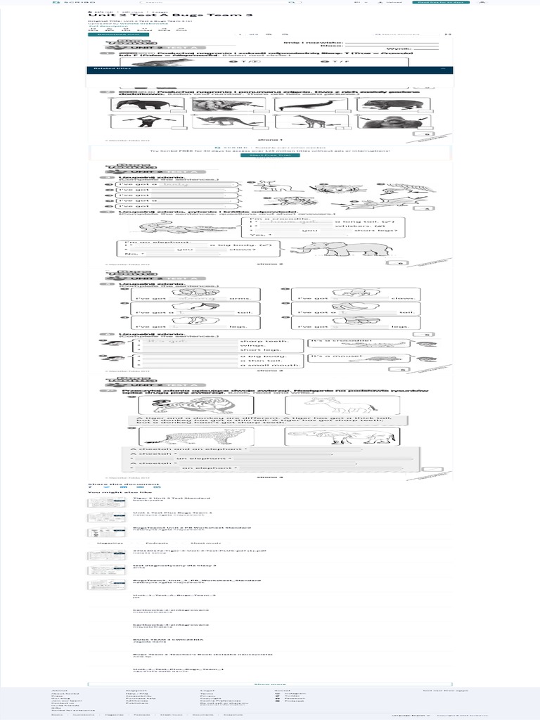 Unit 2 Test A Bugs Team 3 - PDF | PDF