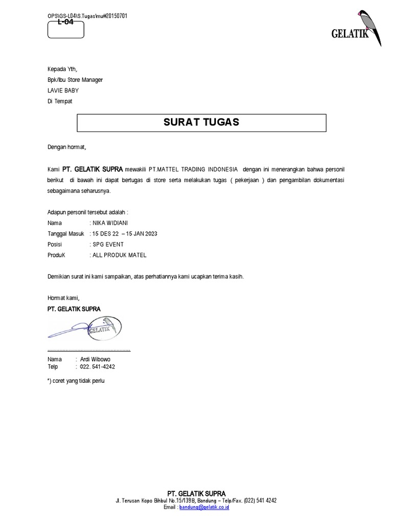 Spg event tugas di store pdf