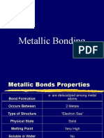Metallic Bonding Properties in an Electron Sea