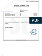 Certificado de avalúo fiscal para propiedad agrícola en Talca por $71.520.085