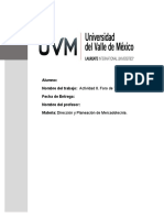 Alumno: Nombre Del Trabajo: Actividad 8. Foro de Trabajo. Fecha de Entrega: Nombre Del Profesor: Materia