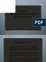 Social Responsibilities of Entrepreneur