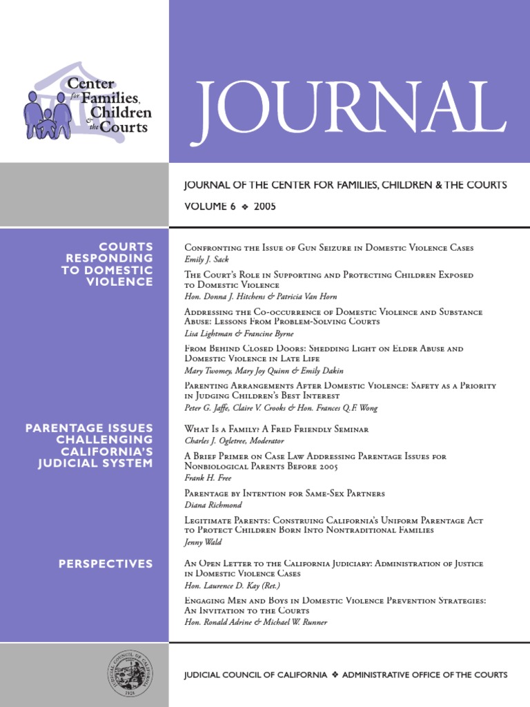 CFCC Journal6 | PDF | California Courts Of Appeal | Violence