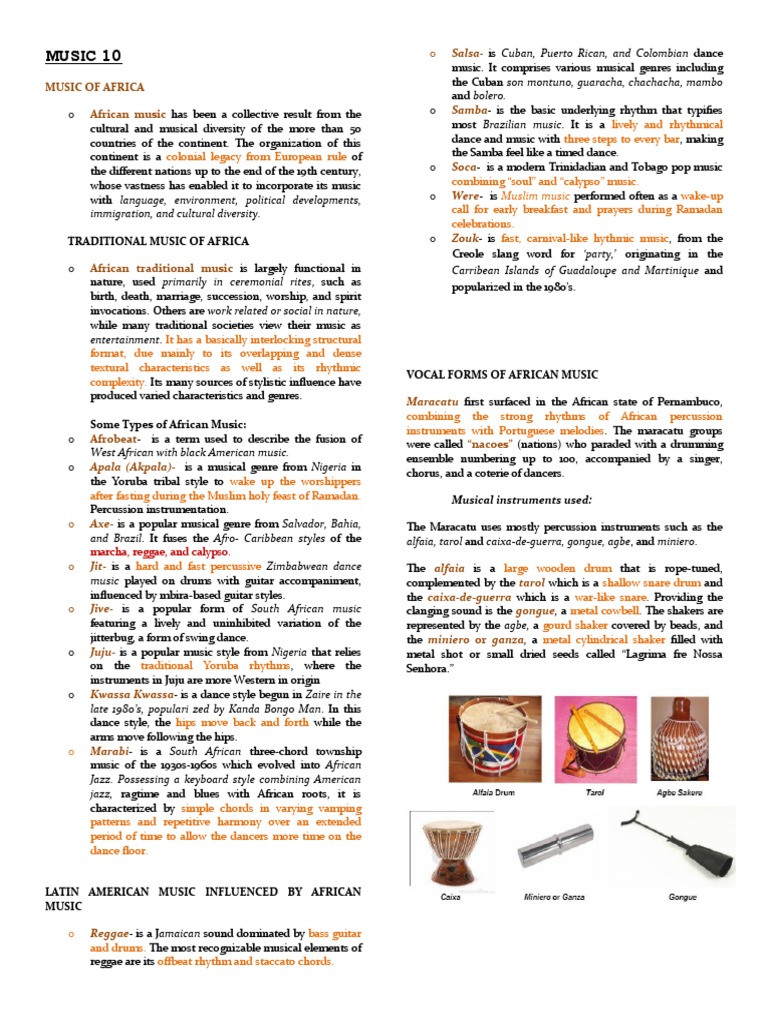 Music 10 reviewer 2nd quarter pdf