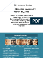 Human Genetics Lecture #1 Autor Cristina de Guzman Strong, Ph.D.