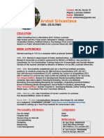 Arvind Srivastava's career profile