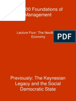 Lecture Four - The Neoliberal Economy