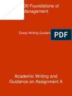 Lecture Three Part 2 - Essay Writing Guidance