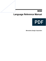 MSM-Language Reference Manual v.1.0 (Micronetics) 1996