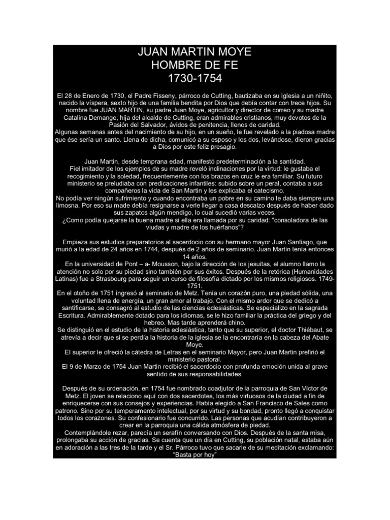 Juan Martin Moye Don Quijote Religión y creencia