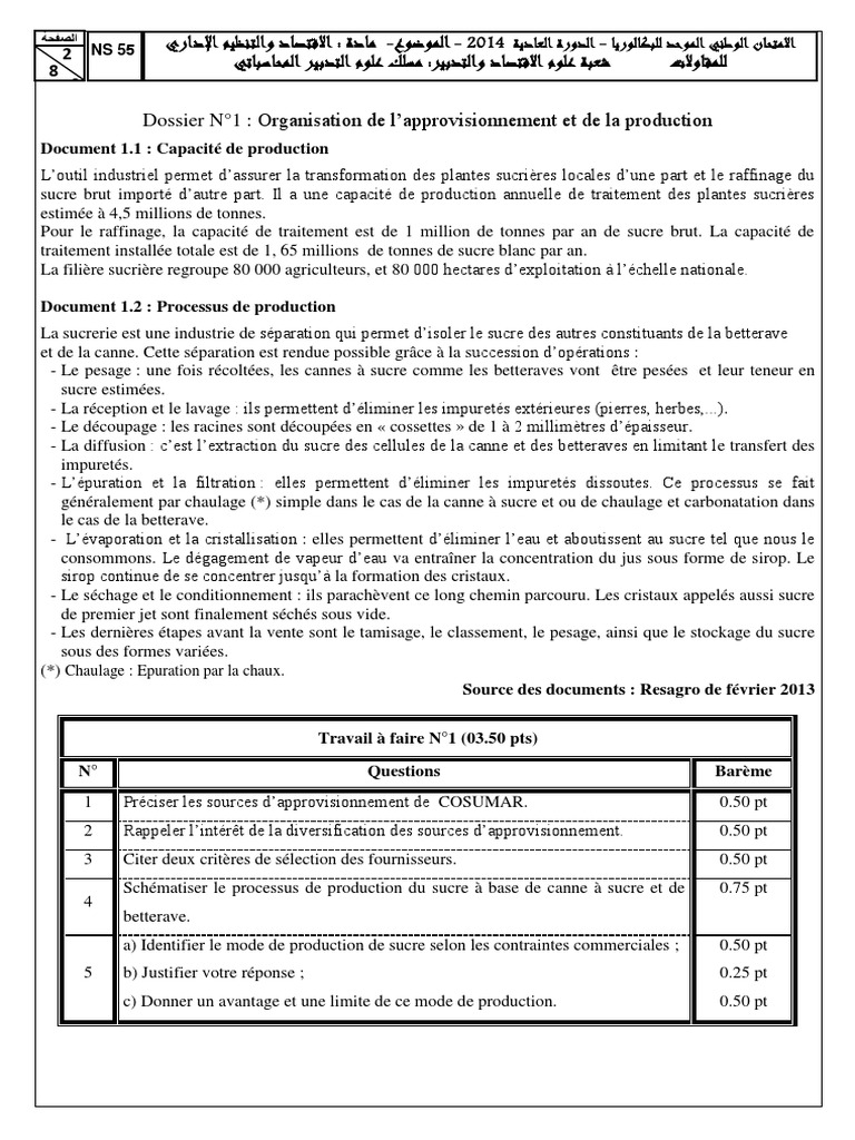 Production de sucre à partir de betterave | PDF | Sucre | Régime et ...