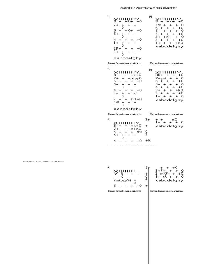 0001 - Mate en Un Movimiento | PDF