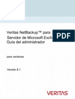 Veritas NetBackup or Microsoft Exchange Server Administrator Guide 8.1 ES