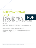 International Gcse English As A Second Language Scheme of Work Review