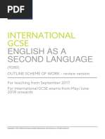 International Gcse English As A Second Language Scheme of Work Review