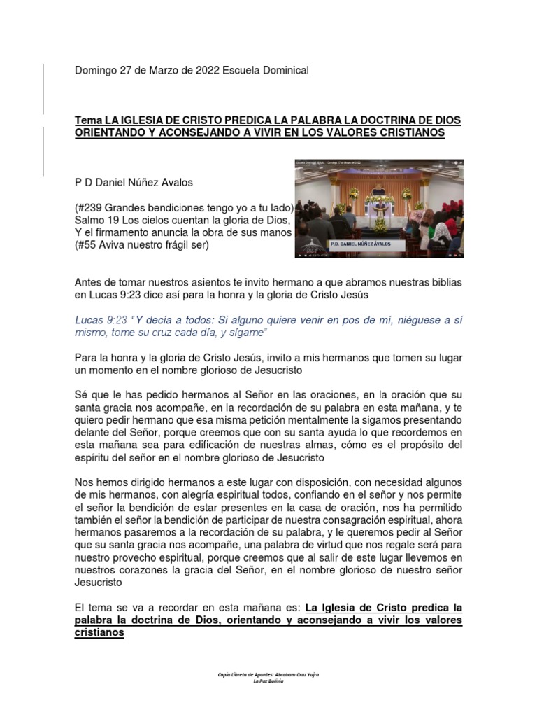 La Iglesia de Cristo y su Doctrina | PDF | Cristo (título) | Jesús