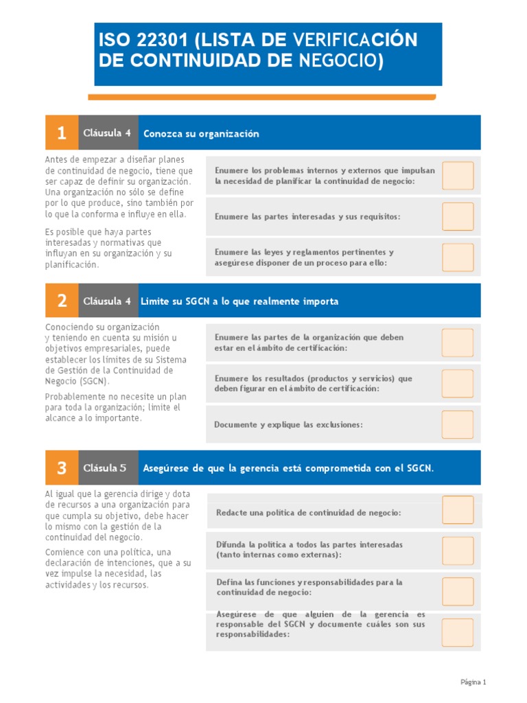 Guía para SGCN según ISO 22301 | PDF | Planificación
