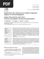 Exploration Des Vaisseaux Du Membre Supérieur. Doppler Et Échotomographie