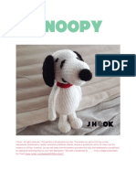 Awesome Snoopy Crochet Dog Amigurumi PDF Free Pattern