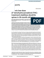 Chronic low-dose Δ9-tetrahydrocannabinol (THC) treatment stabilizes dendritic spines in 18-month-old mice