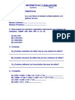 Recuperación Matemáticas 1º Ev