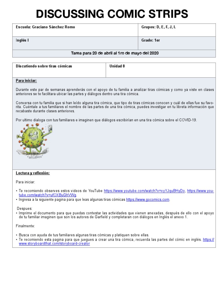 Discussing Comic Strips: An Assignment to Analyze, Create, and Reflect ...