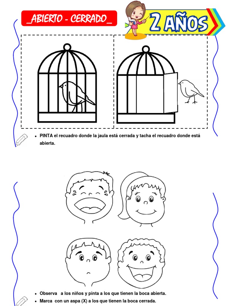 Abierto Y Cerrado Para Niños De 2 A Os Pdf