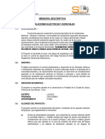 Instalaciones eléctricas e instalaciones especiales proyecto educativo IEP 70541 Virgen de Fátima