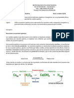 Guía Taller Química 10º  Reacciones quimicas 0210 cuarto periodo