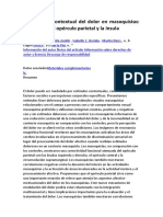 Modulación Contextual Del Dolor en Masoquistas Afectación Del Opérculo