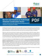 Youth Employment Barriers and Solutions in Ghana Construction