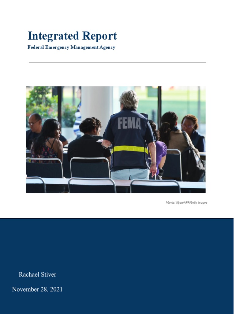 Ogl260 Fema Integrated Report PDF Federal Emergency Management Agency Emergency Management