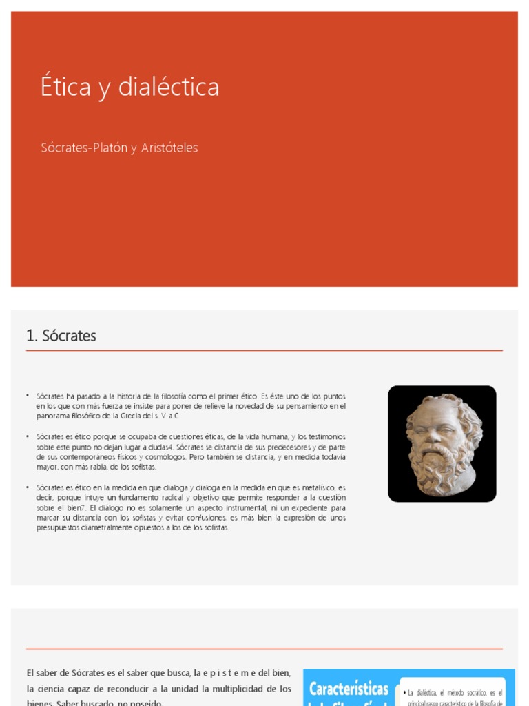 Contenido No 4 ética Dialéctica Socrates Platón Y Aristóteles Pdf