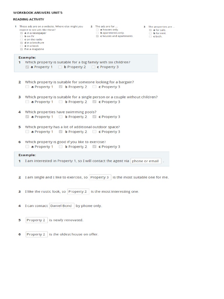 Workbook Answers Unit 51 | PDF